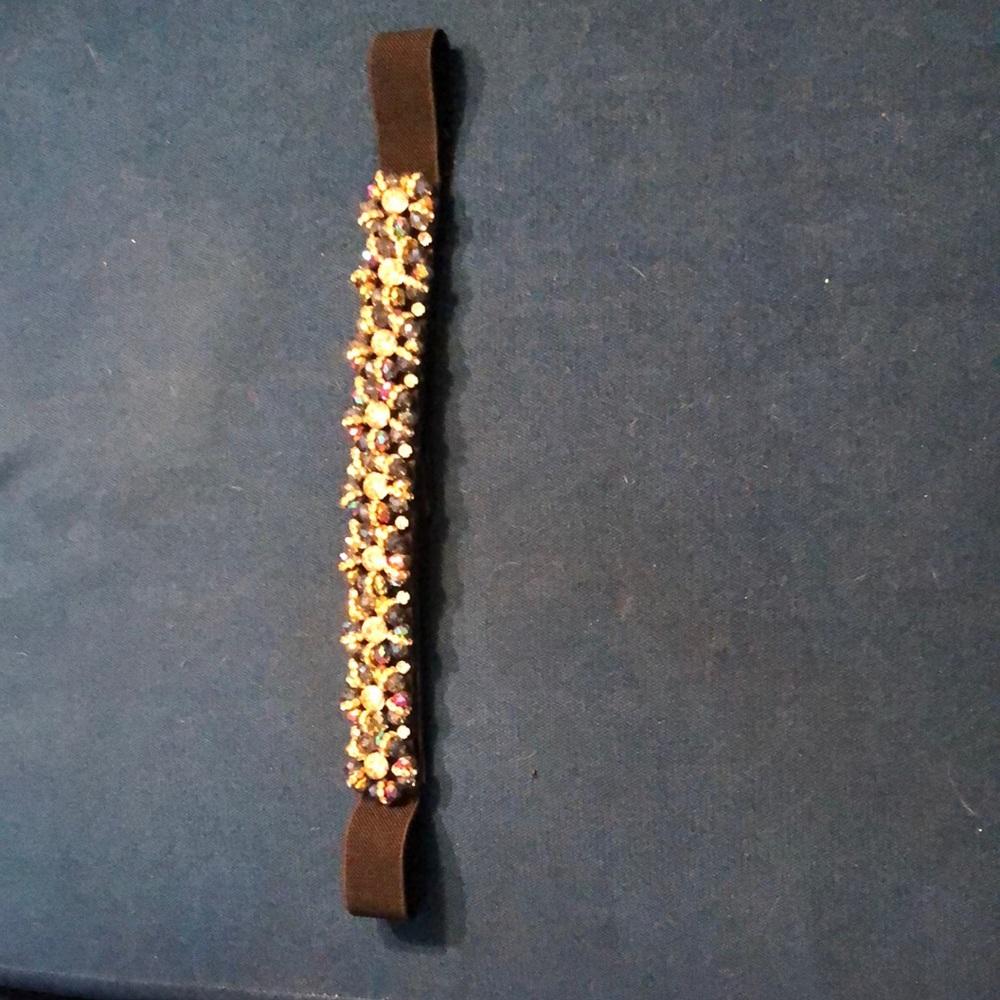 Elegant Beaded Black Headband